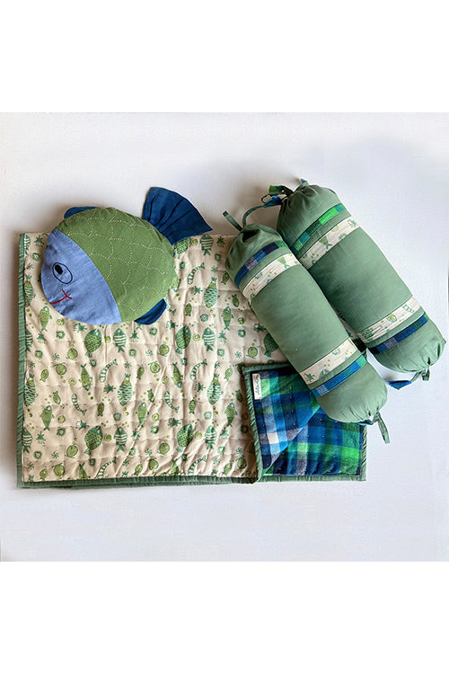 Whitewater Kids Organic Newborn Koi Giftset - Blanket, Mustard Seed Pillow And Bolsters