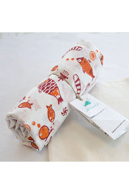 Whitewater Kids Organic Koi Red Swaddle