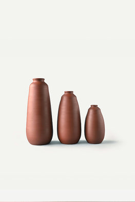 Ikai Asai Terracotta Vases (set of 3)