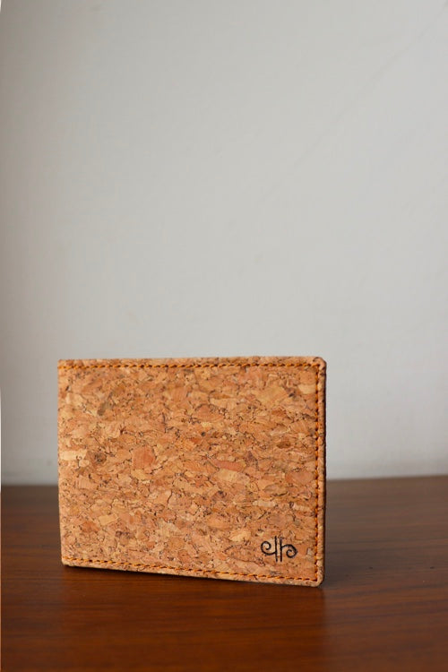 'Kirgiti's Black Ikat And Natural Cork Card Holder