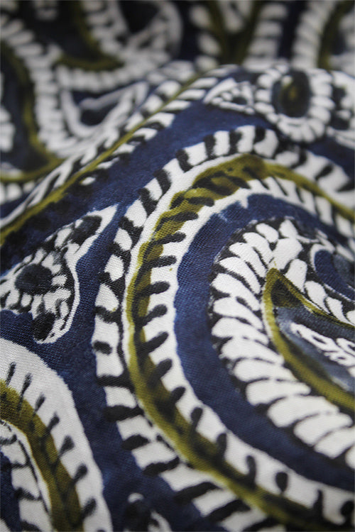 Creative Bee 'KERI' Azo Free Dye Block Print Silk Fabric (0.5 Meter)