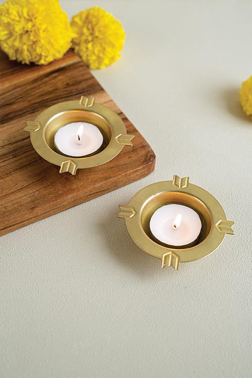 Studio Coppre Kolam Diwali Tealight - Set of 2