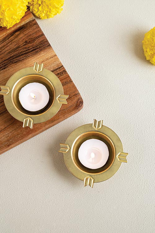 Studio Coppre Kolam Diwali Tealight - Set of 2