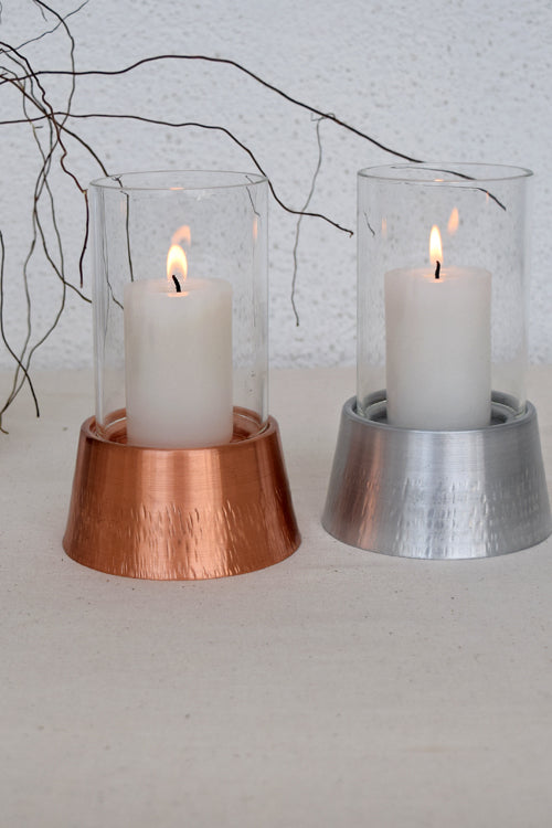 Studio Coppre Birch Hurricane Lamp Copper