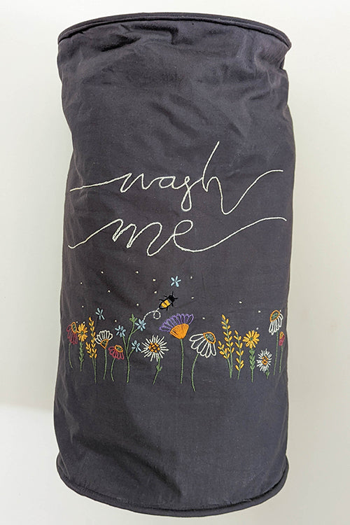 Hand Embroidered Cotton Laundry Bag