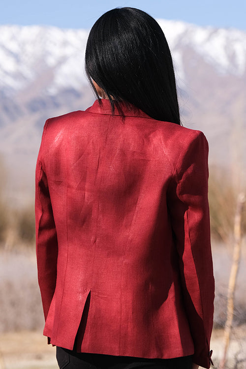 Okhai 'Redberry' Linen Cotton Blazer