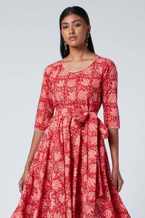 Okhai 'Aphrodite' Cotton Block Print Dress