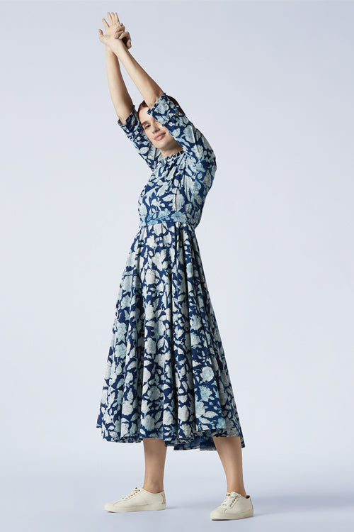 Okhai 'Natura' Cotton Hand Block Printed Dress