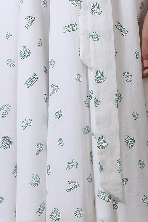 Okhai 'Cacti Garden' Hand Block Printed Pure Cotton Dress