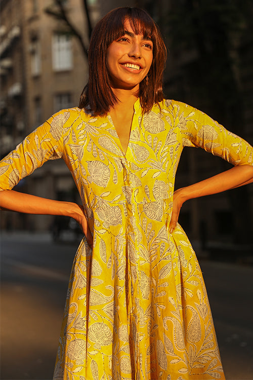 Okhai 'Urja' Hand Block Printed Dress