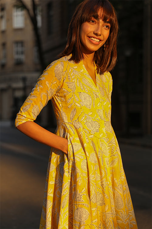 Okhai 'Urja' Hand Block Printed Dress