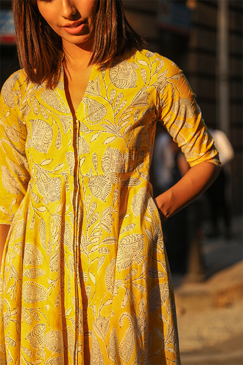 Okhai 'Urja' Hand Block Printed Dress