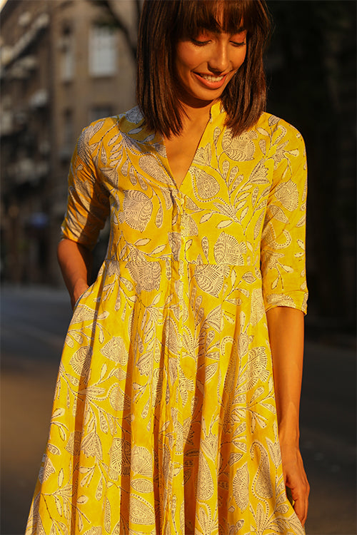 Okhai 'Urja' Hand Block Printed Dress