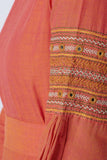 Okhai 'Caramel' Hand Embroidered Pure Cotton Dress | Rescue