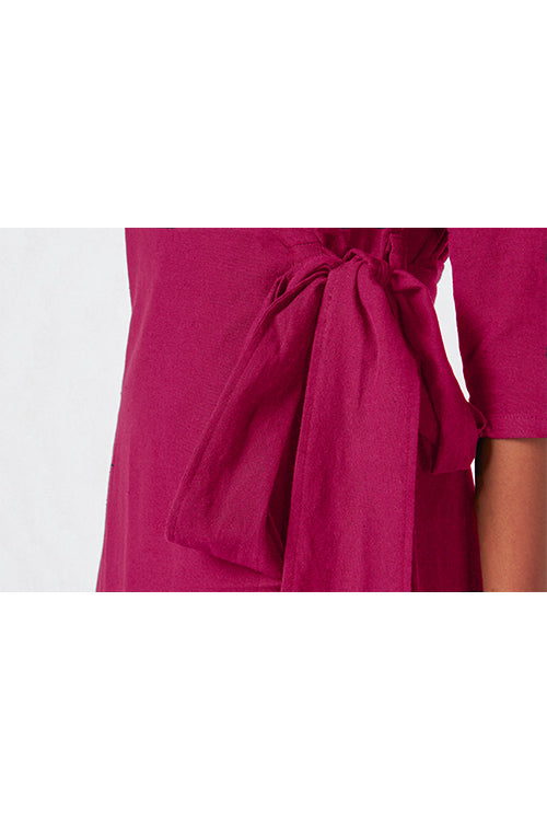 Okhai 'Merlot' Pure Cotton Wrap Dress