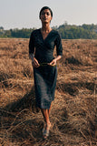 Okhai Dynamic Pure Cotton Mirror Work Black Embroidered Dress Online