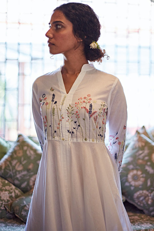 Okhai 'Fairytale' Hand Embroidered Pure Cotton Dress