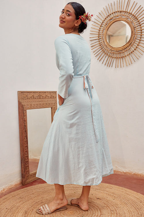Okhai 'Ashore' Pure Cotton Reversible Long Dress | Rescue
