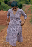 Okhai 'Adapt' Naturally Dyed Pure Cotton Wrap Dress