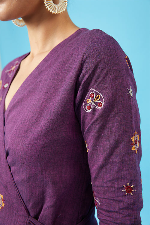 Okhai 'Bedazzle' Kutch Embroidered Wrap Dress
