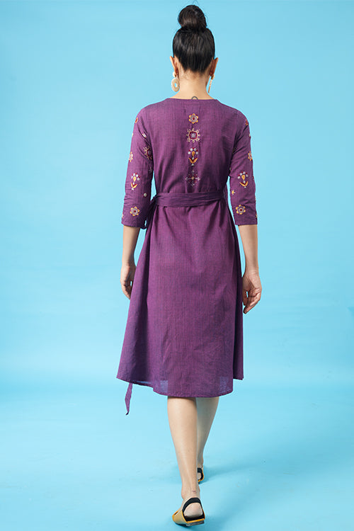 Okhai 'Bedazzle' Kutch Embroidered Wrap Dress