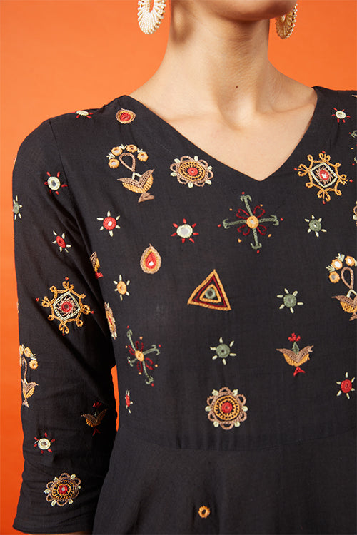 Okhai 'Queenlike' Kutch Embroidered Flare Dress