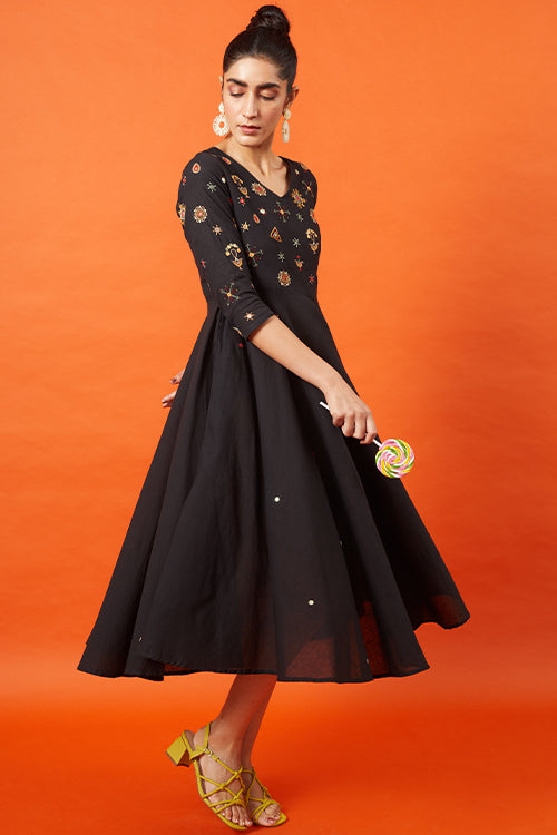 Okhai 'Queenlike' Kutch Embroidered Flare Dress