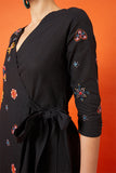 Okhai 'Empress' Kutch Embroidered Wrap Dress