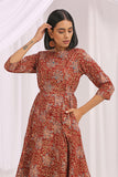 Okhai 'Khoobam' Hand Block Printed Kalamkari Dress