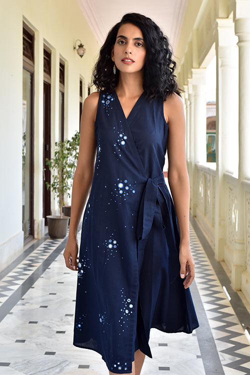 Okhai 'Zodiac' Mirror Work Wrap Dress