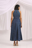 Okhai 'Blue Oasis' Hand Block Printed Cotton Dress