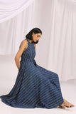 Okhai 'Blue Oasis' Hand Block Printed Cotton Dress