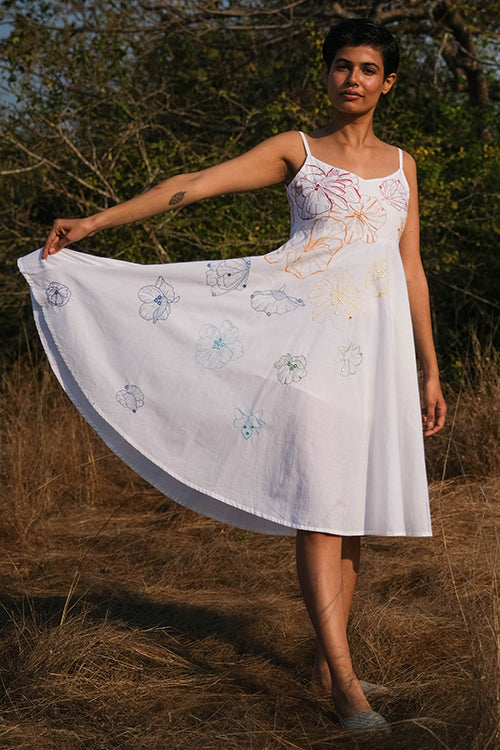 Okhai 'Emiliana' Hand Embroidered And Mirrorwork Dress