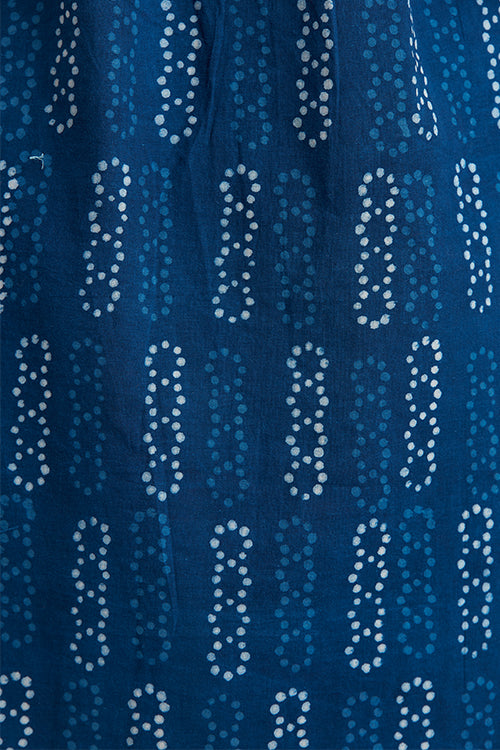 Okhai 'Tiffany Blue' Hand Block Printed Pure Cotton Dress