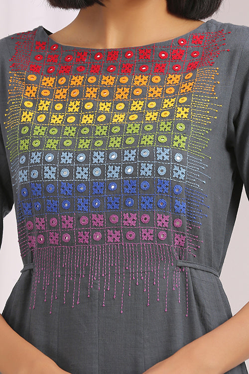 Mirror Work Churidar Neck Glass Work Churidar Neck Glass Work