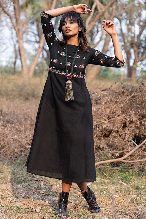 Okhai 'Caviar' Hand Embroidered Pure Cotton Dress