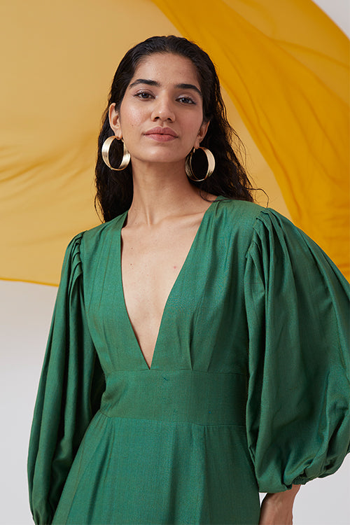 Okhai 'Understated' V-Neck Silk Blend Dress