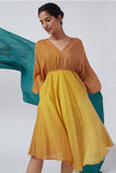Okhai 'Parisian Dream' Ombre V-Neck Silk Blend Dress