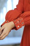 Okhai 'Soft Breeze' Pure Cotton Hand Embroidered Mirror Work Dress