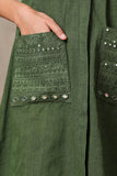 Okhai 'Ukiyo' Pure Cotton Hand Embroidered Mirror Work Dress
