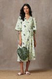 Okhai 'Prickly Pear' Pure Cotton Hand Block Printed Dress
