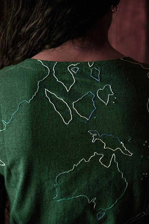 Okhai 'Traveller' Hand Embroidered Wrap Dress