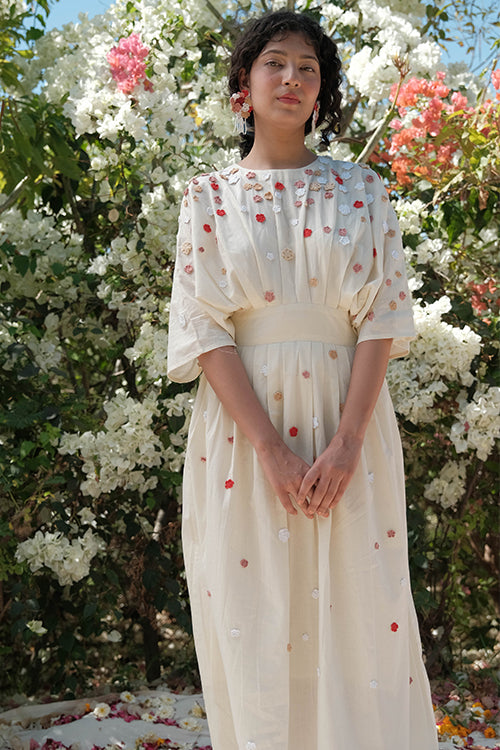 Okhai 'Ladybird' Hand Embroidered Cotton Dress