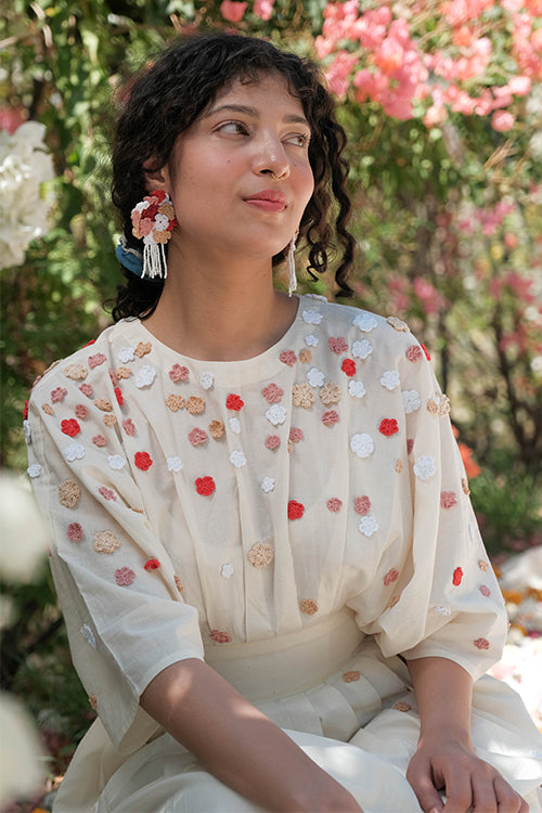 Okhai 'Ladybird' Hand Embroidered Cotton Dress