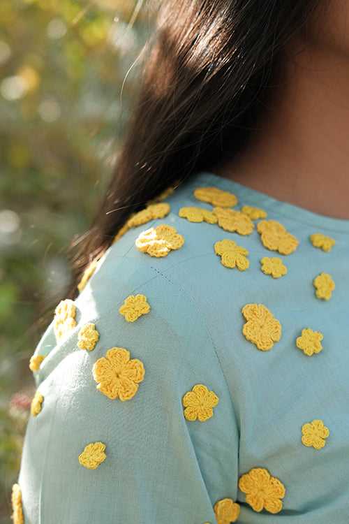 Okhai 'Daisy' Pure Cotton Hand Embroidered Dress