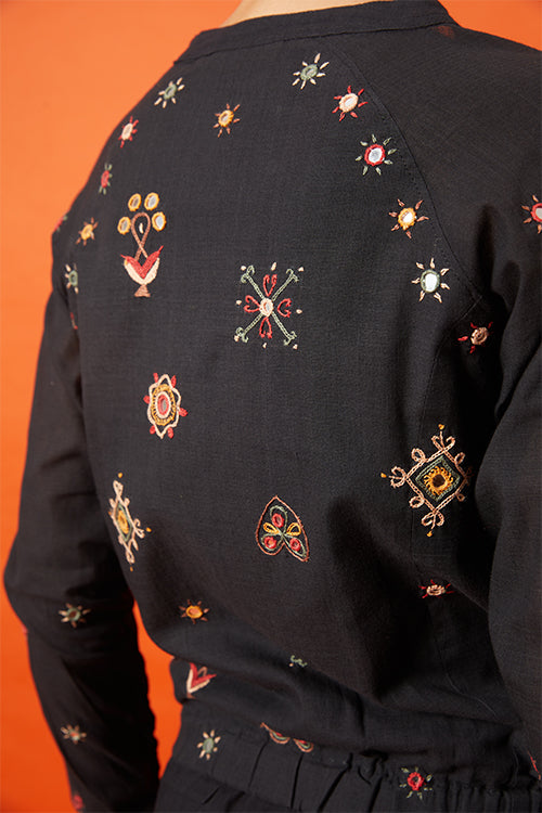 Okhai 'Warrioress' Kutch Embroidered Bomber Jacket