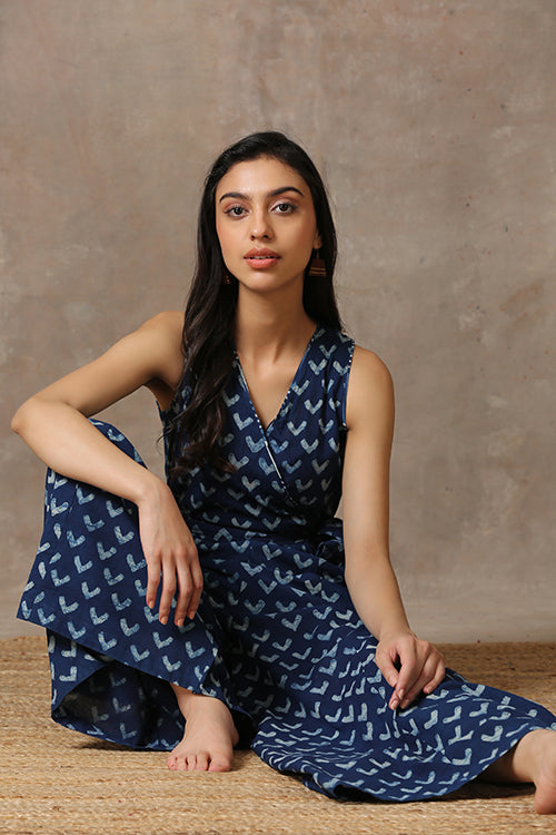 Okhai 'Epiphany' Pure Cotton Hand Block Printed Jumpsuit