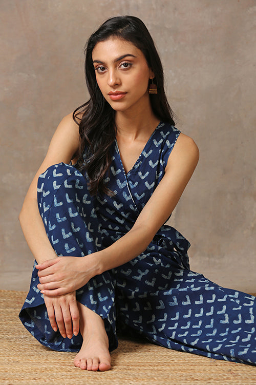 Okhai 'Epiphany' Pure Cotton Hand Block Printed Jumpsuit