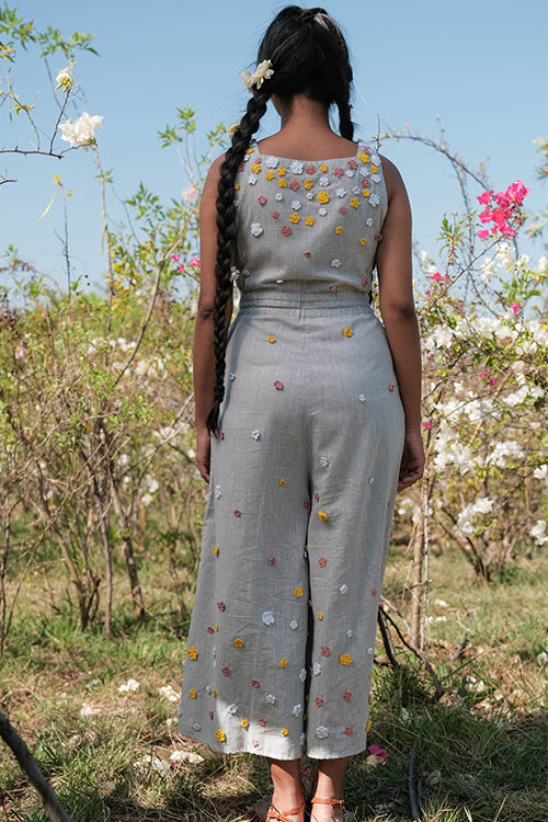 Okhai 'Holiday' Pure Cotton Hand Embroidered Jump Suit