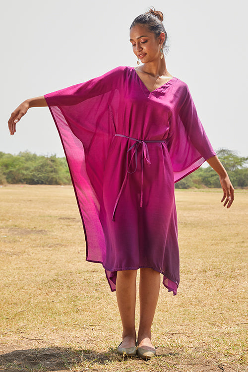 Okhai 'Aurora' Muslin Modal Ombre Kaftan Dress